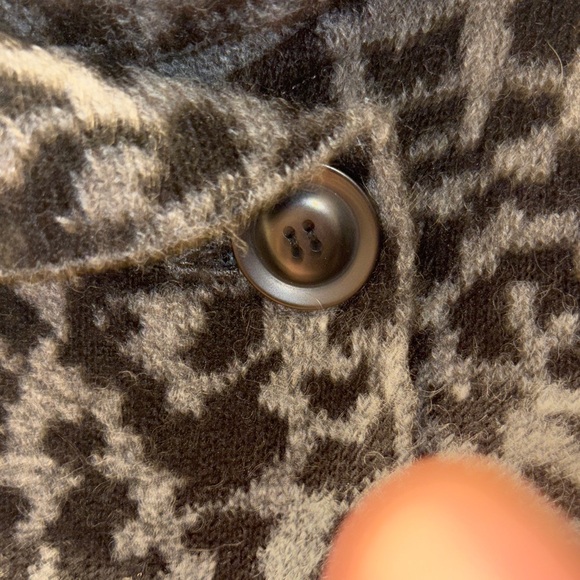 Cynthia Rowley Black and Gray wool blend Cowl Neck Sweater in animal print M - Picture 8 of 14